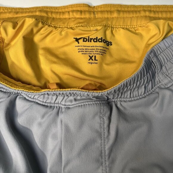 Birddogs Men's Grey Shorts With Yellow Lining XL Regular - Picture 1 of 6